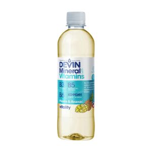 Devin Функционална вода Минерали & Витамини, манго и ананас, с кофеин, 425 ml