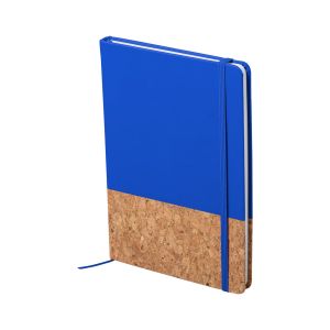 Office 1 Тефтер Amsterdam Cork&Pu, А5, с ластик, 80 листа, син
