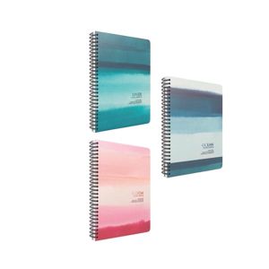 Gipta Тетрадка Papernotes, A4, бяла хартия, широки редове, PP корица, със спирала, 80 листа