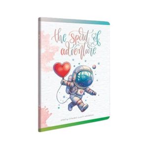 Gipta Тетрадка Spirit, A4, бяла хартия, широки редове, картонена корица, 60 листа