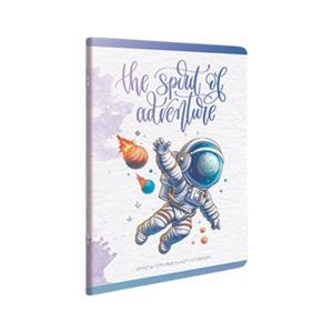 Gipta Тетрадка Spirit, A4, бяла хартия, широки редове, картонена корица, 60 листа