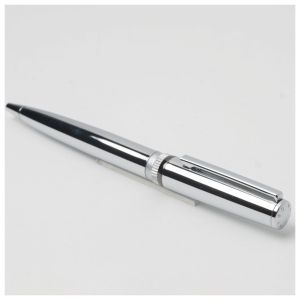 Hugo Boss Химикалка Gear Metal, в кутия, сребриста