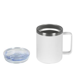 Office 1 Термочаша Heat, метална, 350 ml, бяла