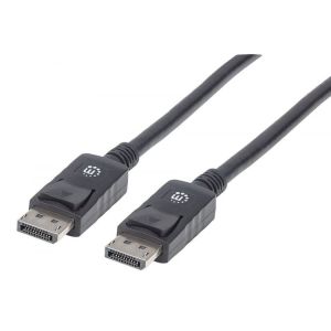 Кабел Manhattan DisplayPort Male/DisplayPort Male, 2 m, черен