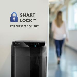 Шредер за унищожаване на документи Fellowes Automax 600M, P-5, Micro-Cut, 83 L, черен, време за работа 45 мин, време за почивка 30 мин