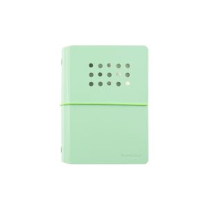 Sworld Тефтер ME, А7, с 6 ринга, ластик, бели листове, 40 листа, зелен