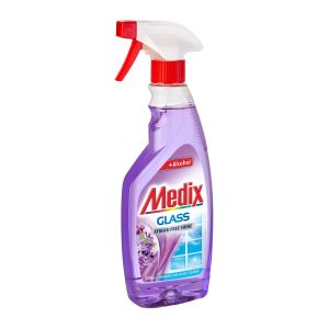 Препарат за почистване на стъкла Medix, с помпа, 500 ml, виолетов