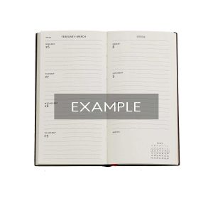 Paperblanks Планер Morris Pink, Slim, хоризонтален, твърда корица, 80 листа, за 2025 година