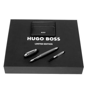 Hugo Boss Писалка Arc Futurist, в кутия, сива