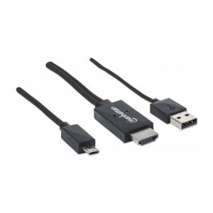 Кабел Manhattan, VGA/USB към HDMI Female