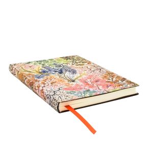Paperblanks Тефтер Anemone, Midi, широки редове, мека корица, 88 листа