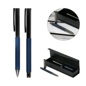 Office 1 Комплект химикалка и ролер Grace, метални, сини