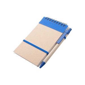 Office 1 Комплект Atina, тефтер със спирала и химикалка, А6, сини