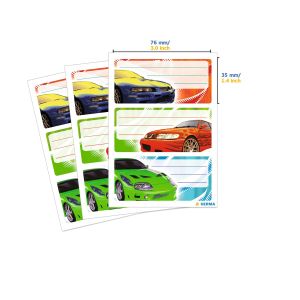 Herma Самозалепващи се етикети Тунинг, ученически, 9 броя