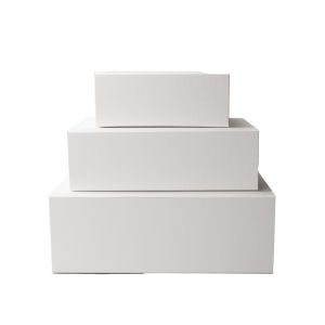 Office 1 Кутия Natural, с магнитно затваряне, сгъваема, 20 х 18 х 8 cm, бяла