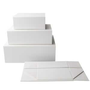 Office 1 Кутия Natural, с магнитно затваряне, сгъваема, 20 х 18 х 8 cm, бяла