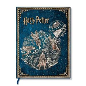 Paperblanks Тефтер Legends of Hogwarts, Ultra, широки редове, твърда корица, 72 листа