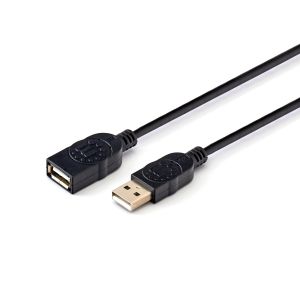 Кабел Manhattan, удължител, USB 2.0 A Male/USB 2.0 A Female, 1.8 m, мъжко USB a