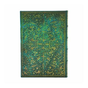 Paperblanks Тефтер Emerald Flower, Midi, широки редове, твърда корица, 72 листа