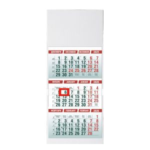 Календар, работен, тип пирамида, зелен