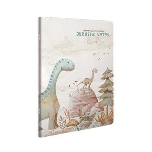 Gipta Тетрадка Jurassic Notes, A4, бяла хартия, широки редове, картонена корица, 60 листа