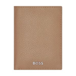 Hugo Boss Калъф за карти Classic Grained, с 16 отделения, карамел