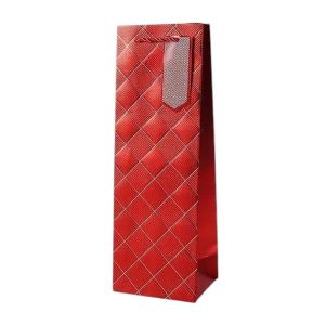 Торбичка за вино, мозайка, 12 х 35 х 9 cm, червена