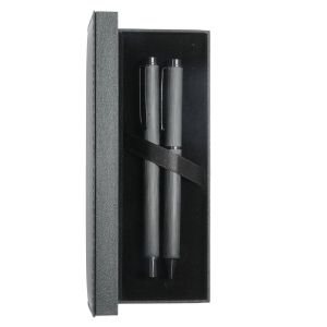 Office 1 Комплект химикалка и ролер Hatch, метални, черни