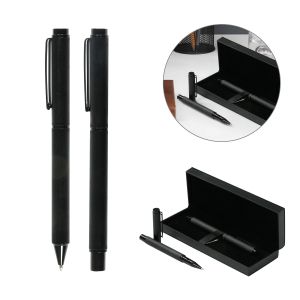 Office 1 Комплект химикалка и ролер Hatch, метални, черни