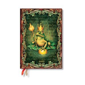 Paperblanks Планер Frog Prince, Midi, хоризонтален, твърда корица, 80 листа, за 2026 година