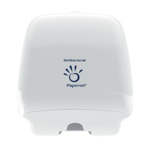 Диспенсър за тоалетна хартия Papernet, антибактериален, 14.5 х 14.7 х 16.6 cm, бял