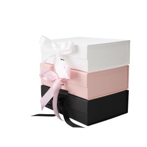 Office 1 Кутия Gift Box, с магнитно затваряне, сгъваема, 33 х 27 х 12 cm, черна