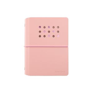 Sworld Тефтер ME, А6, с 6 ринга, ластик, бели листове, 40 листа, розов