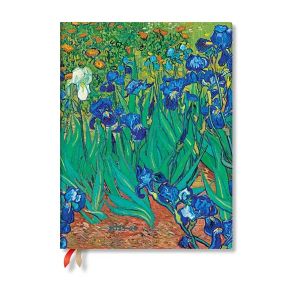 Paperblanks Планер Van Gogh's Irises, Ultra, вертикален, твърда корица, 104 листа, за 2025-2026 година