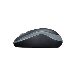 Мишка Logitech M185, безжична, оптична, 3 бутона, USB, черно-сива