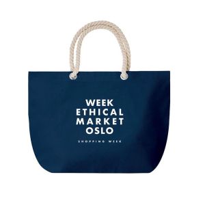 More Than Gifts Плажна чанта Menorca, памучна, 55 х 15 х 39 cm, синя