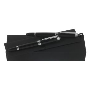 Hugo Boss Комплект ролер и писалка Icon, в кутия, черни