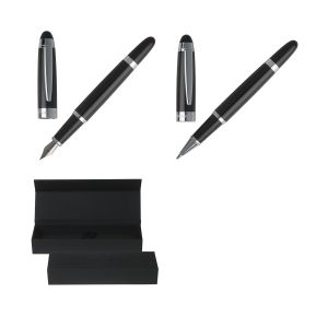 Hugo Boss Комплект ролер и писалка Icon, в кутия, черни