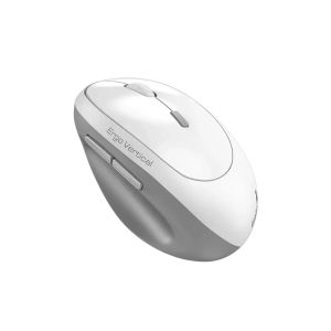 Мишка Genius Ergo 8350S, безжична, AI Copilot, Bluetooth/USB, 6 бутона, AA, бяло-сива