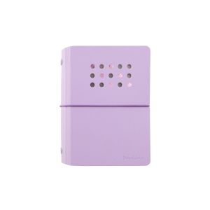 Sworld Тефтер ME, А7, с 6 ринга, ластик, бели листове, 40 листа, лилав