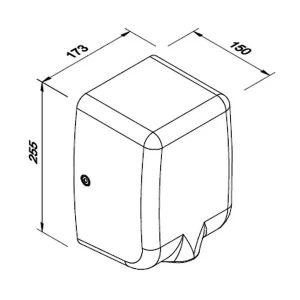Сешоар за ръце Faneco Passat V, 1350 W, сребрист, 15 х 17.3 х 25.5 cm