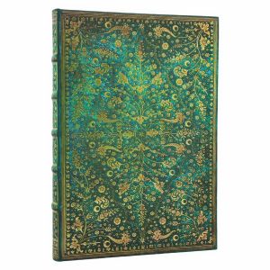 Paperblanks Тефтер Emerald Flower Grande, нелиниран, твърда корица, 120 листа
