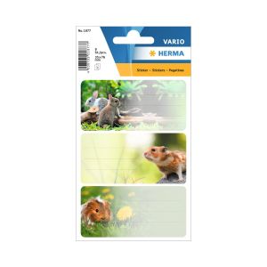 Herma Самозалепващи се етикети Гризачи, ученически, 9 броя