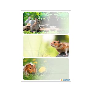 Herma Самозалепващи се етикети Гризачи, ученически, 9 броя