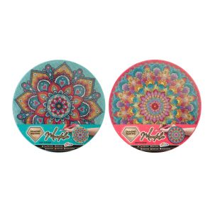 Moxy Платно за рисуване с мъниста Мандала, кръг, асорти, 24 броя
