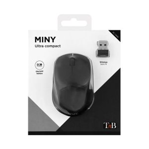 Мишка TNB Miny, безжична, USB, 3 бутона, черна