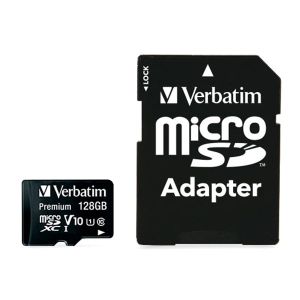 Карта памет Verbatim micro SDXC, 128 GB, с адаптер
