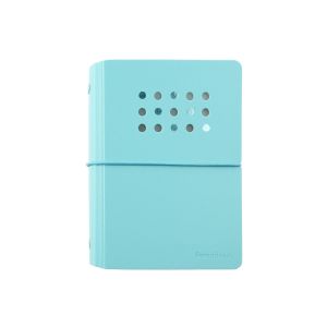 Sworld Тефтер ME, А6, с 6 ринга, ластик, бели листове, 40 листа, син