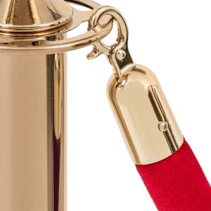 Въже със златиста закопчалка Velor, 160 cm, червено