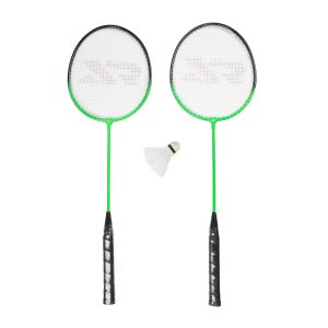 Комплект за бадминтон, за двама, с 2 ракети и 1 перце, асорти